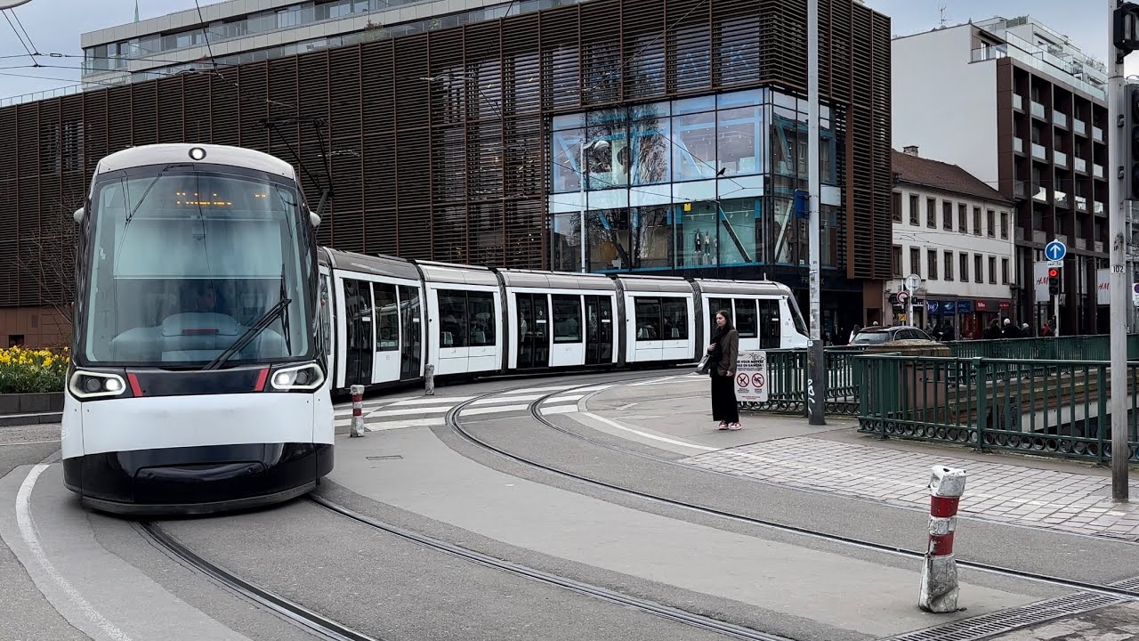 Public transport in❤️Strasbourg Tram Bombardier CTS🇫🇷France