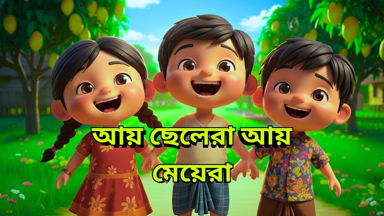 আয় ছেলেরা আয় মেয়েরা 🌸 মামার বাড়ি ছড়া | Kids Bengali Rhyme| RHIMEGO