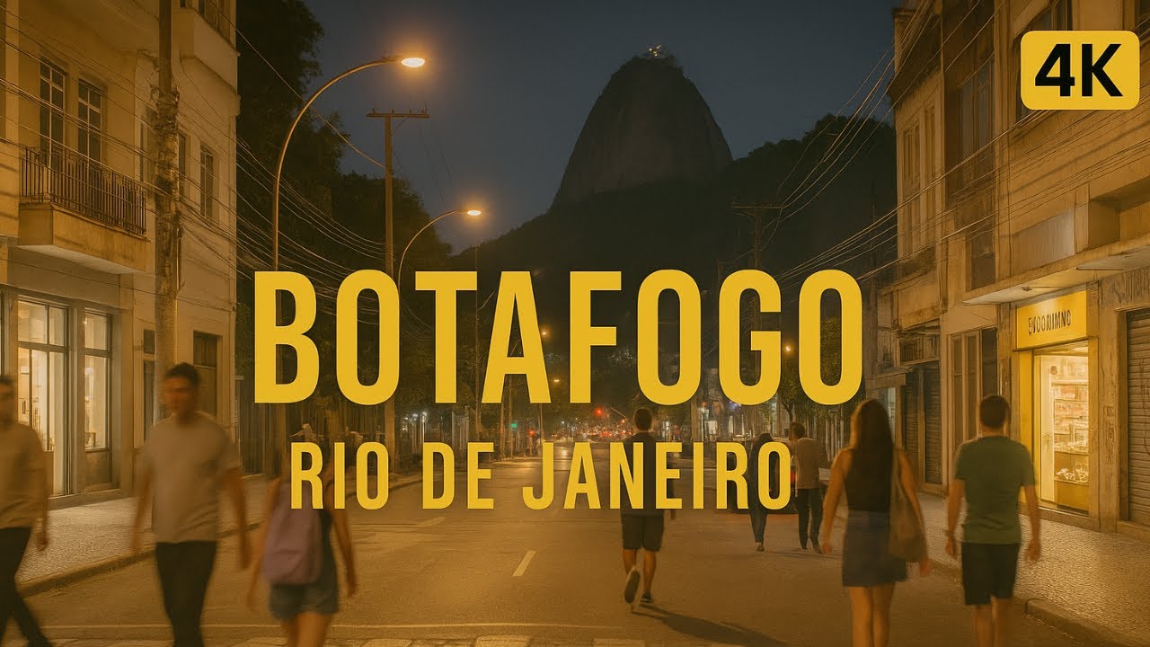 NIGHT IN BOTAFOGO — RIO DE JANEIRO 【4K】🔥