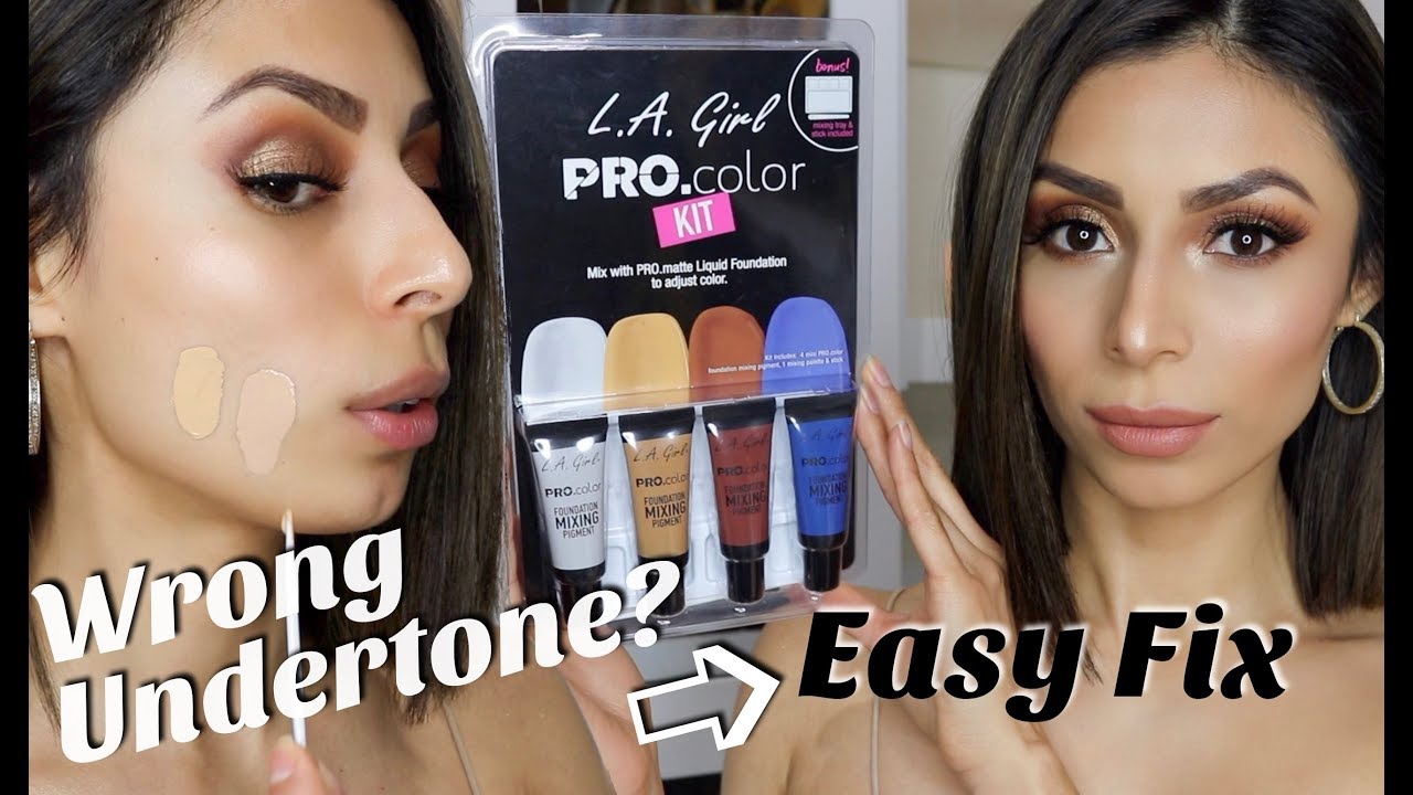 HOW TO GET YOUR PERFECT FOUNDATION MATCH l LA GIRL PRO COLOR FOUNDATION MIXING PIGMENTS