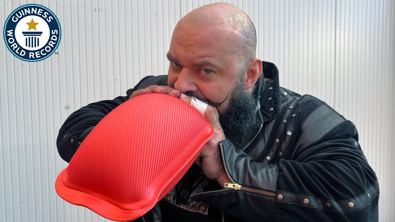 Most Hot Water Bottles Burst In One Minute - Guinness World Records