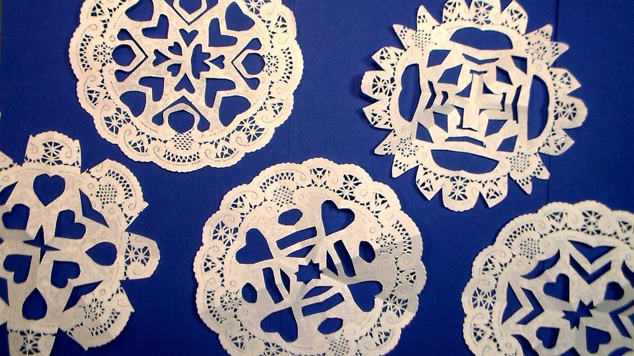 Easy Paper Doily Snowflakes