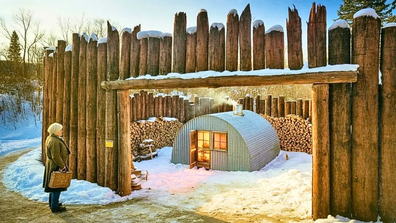 How She Built a Small Quonset Shelter inside a Fort and Survived Winter Alone