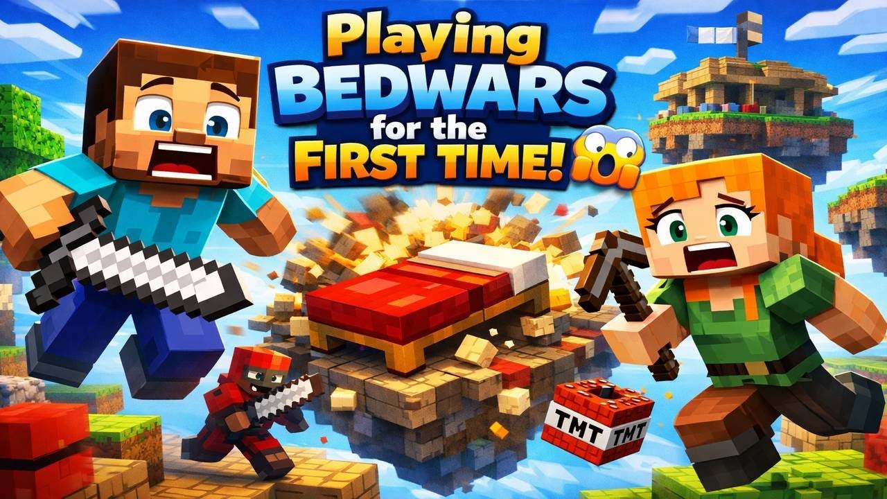 Playing BedWars for the Seventh time.😱 #minecraft #live