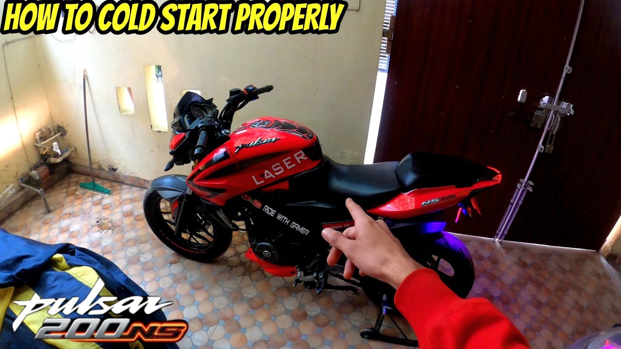 best way to cold start your bajaj pulsar ns200 properly in winters 🥶