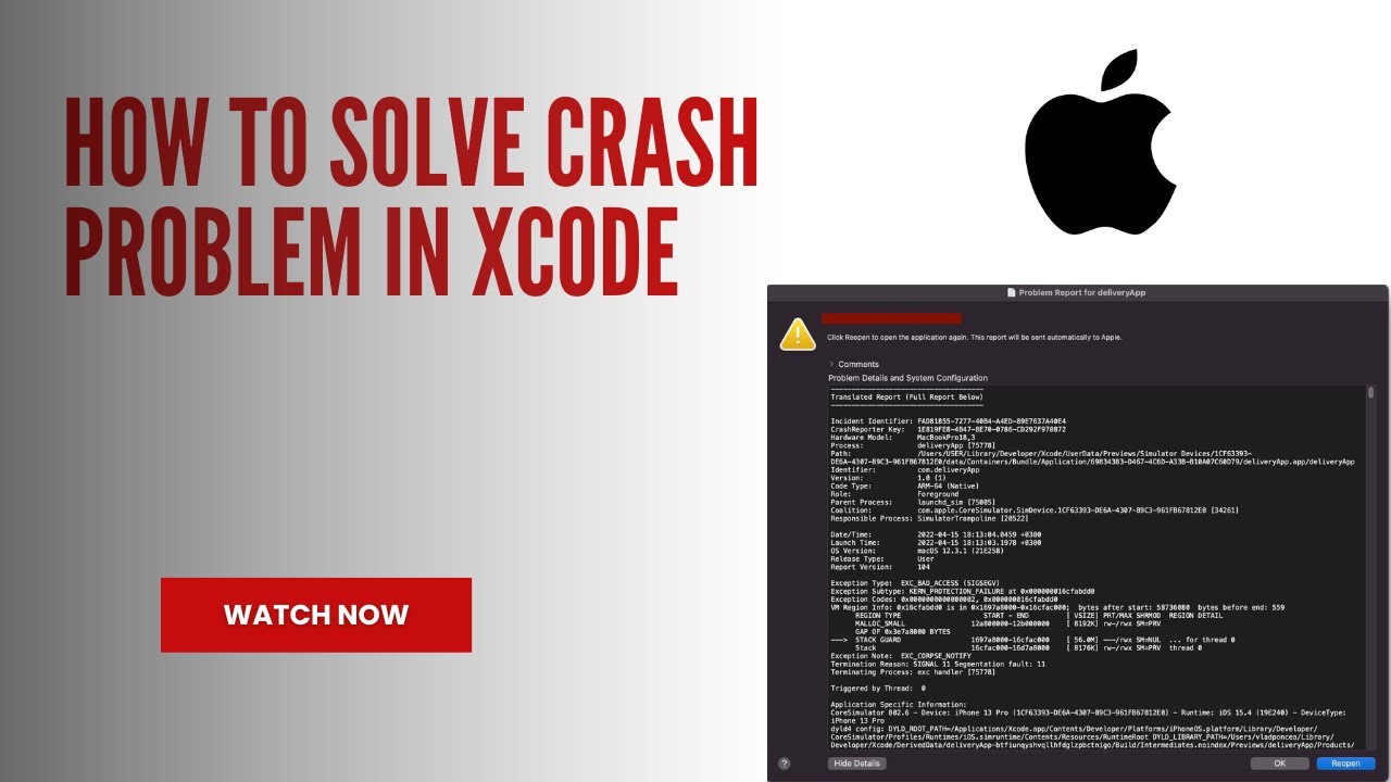 How to solve crash problem in Xcode| Crash Xcode prob| iOS | Swift| Error in Xcode |Xcode tips |2023