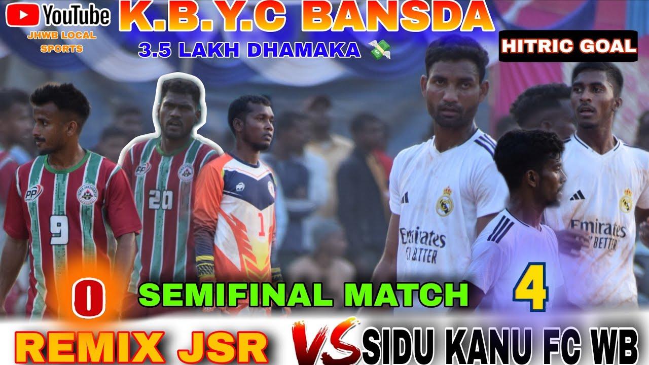 RIMIX JAMSHEDPUR FC🆚SIDU KANHU FC WB//BANSDA FOOTBALL DHAMAKA 2026 #bansda #kingfisher #jhwb #footba