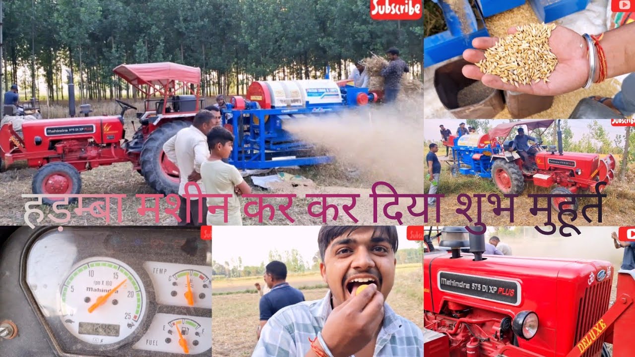 पाली समराला हड़म्बा थ्रेसर 🌾 का कर दिया शुभ मूहूर्त निकल रहा है गज़ब 🌝 का अनाज 🌾और भूसा 💪..#tranding