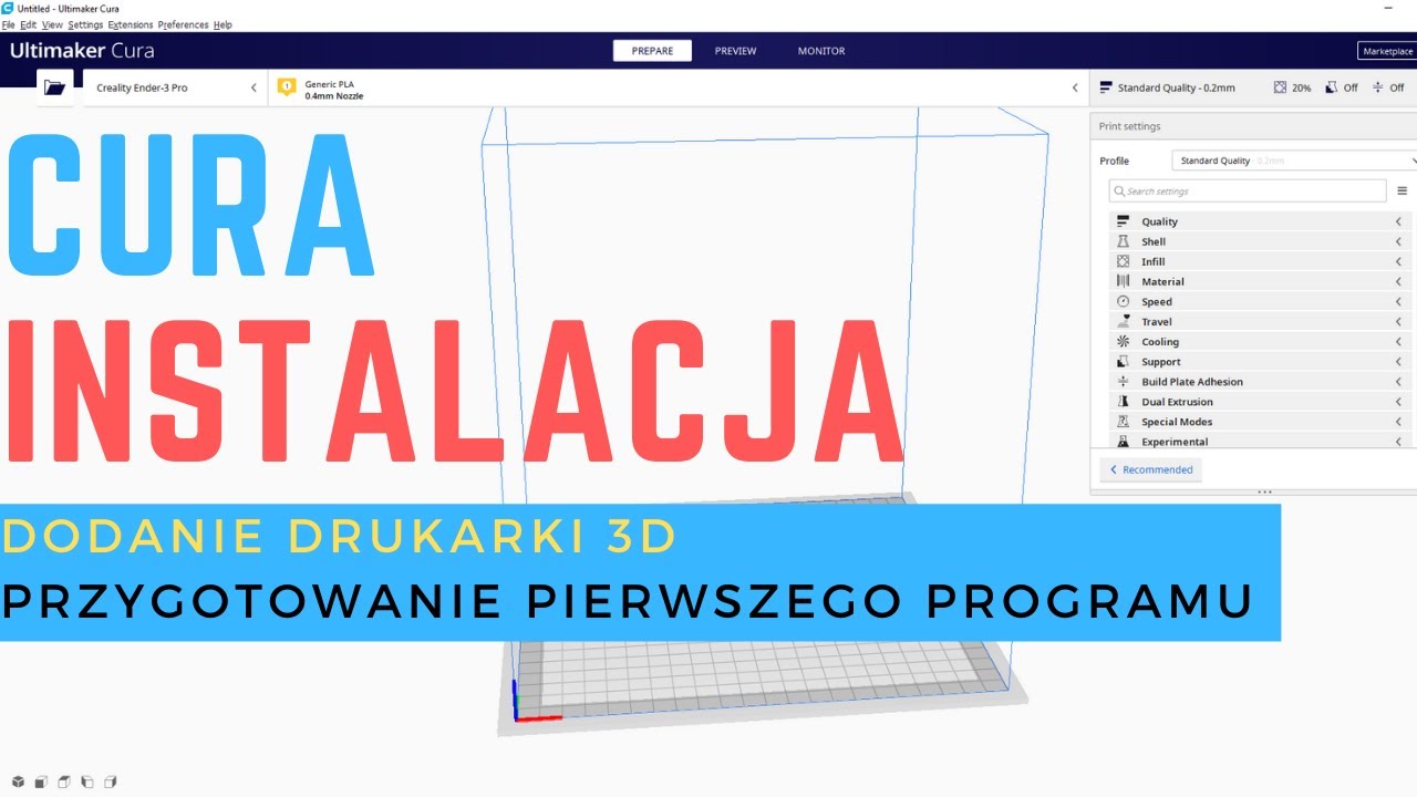 Jak zainstalować Cura i jak przygotować program na drukarkę 3D