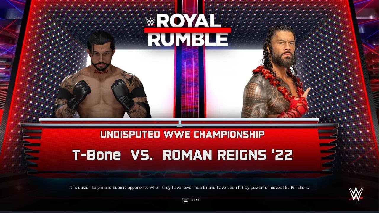 WWE 2K25_ T-Bone vs Roman Reins II (Final Sliders Test III)