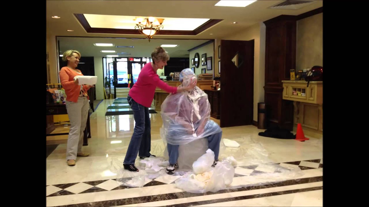 Quail Creek Bank Officers take a Pie to the Face for the March of Dimes and Team Betsy!