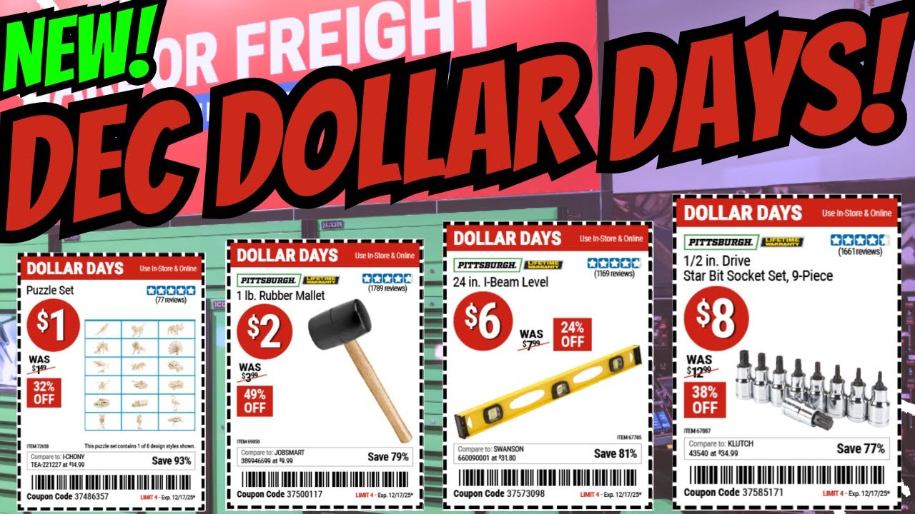 Harbor Freight &ndash; grudniowe dni dolara już tuż-tuż! (4&ndash;17 grudnia) Moje podsumowanie oferty