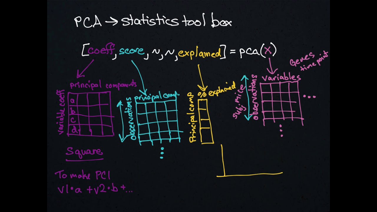 Doing Principal Components Analysis in Matlab - using the pca function (Statistics Toolbox)