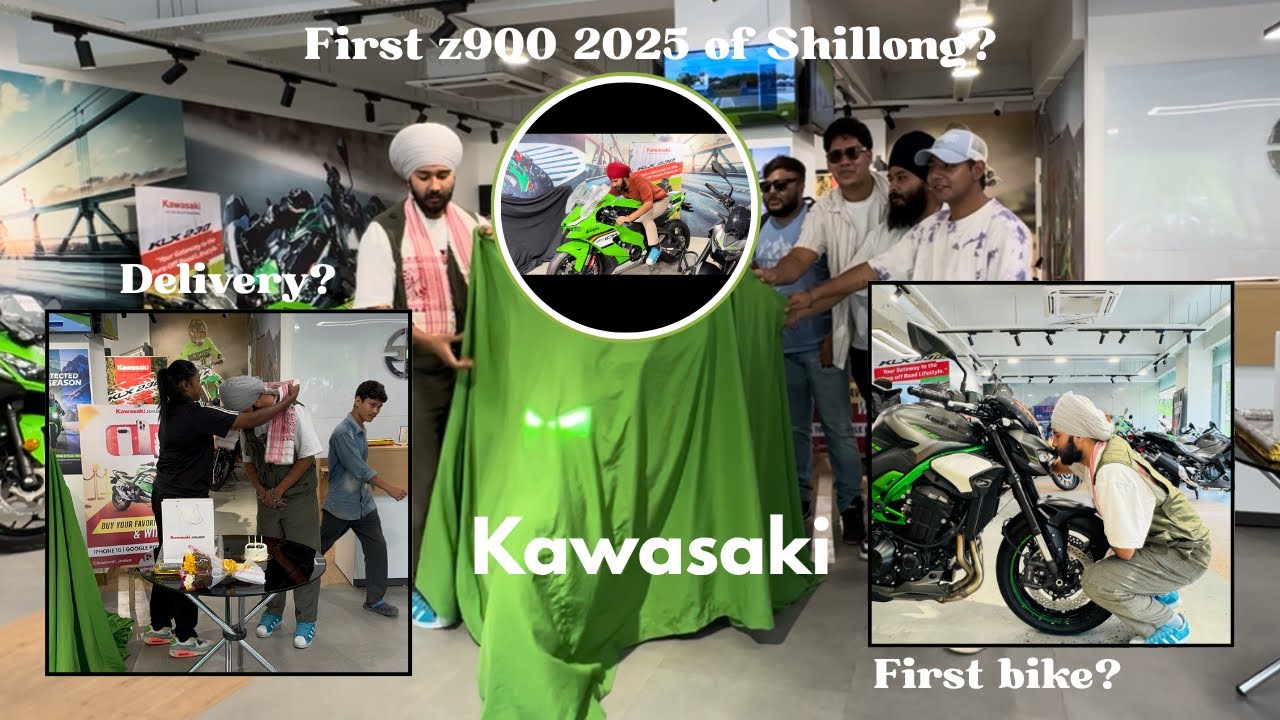 Taking delivery of first z900 2025 of Shillong!???? New bike new features!! Beauty