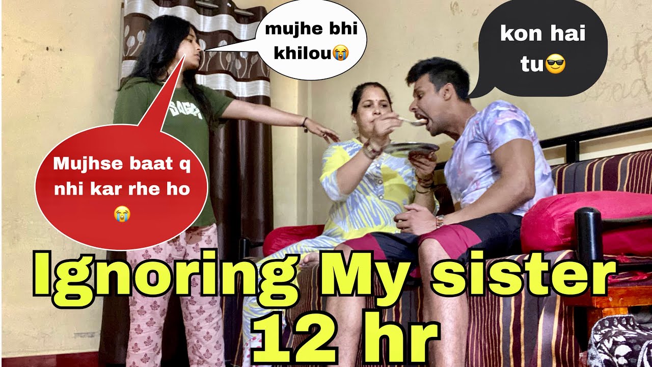 Ignoring prank on my sister for 12 hrs😂| Mohit s singh vlog #vlog131 comedy reaction