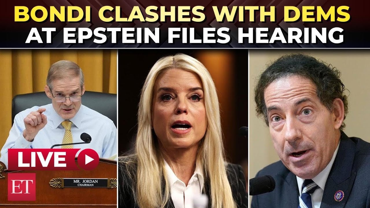 'Left red-faced?' Pam Bondi confronted as Democrats play Trump&rsquo;s Epstein video in LIVE House hearing