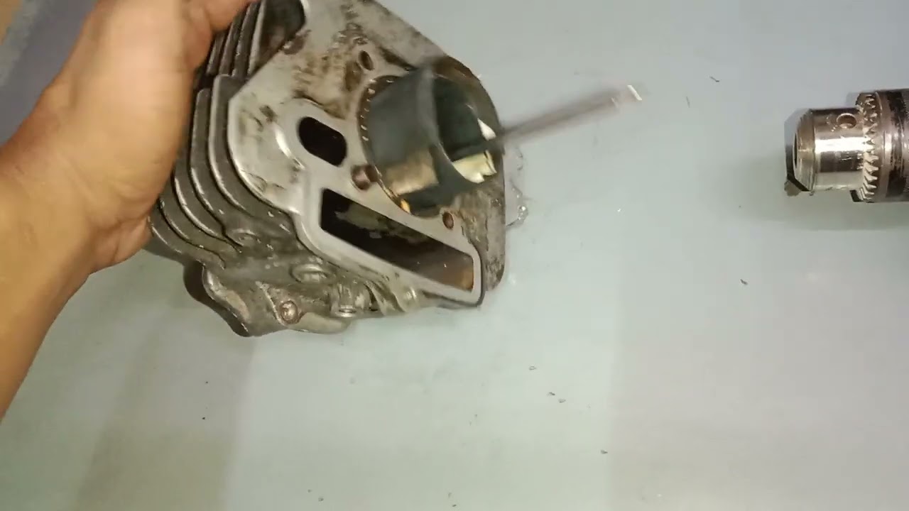 paano mg rebore ng cylinder head block  DIY. gamit barina drill para makatipid ganito lng gawin nyo