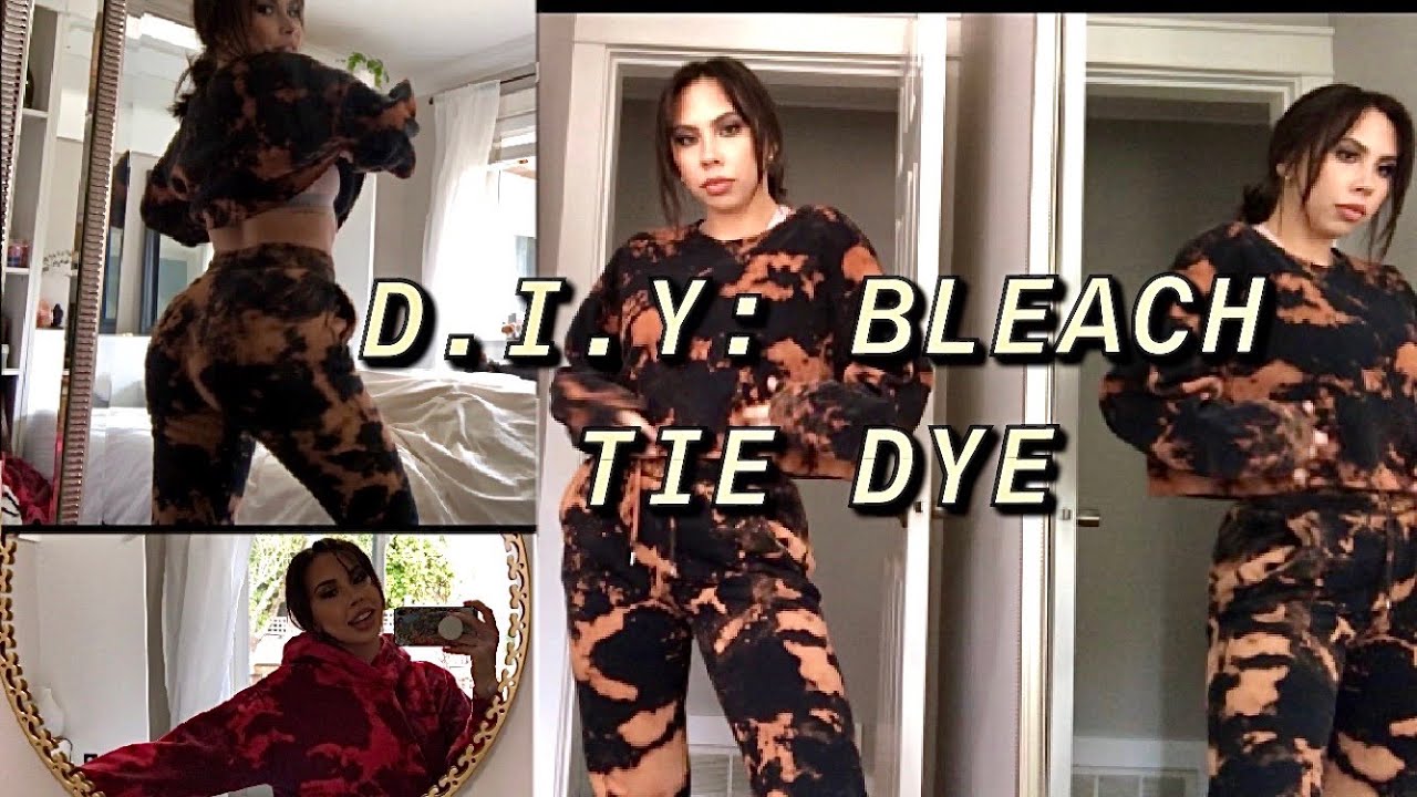 DIY: BLEACH TIE-DYE SWEAT SUITS | HOODIE