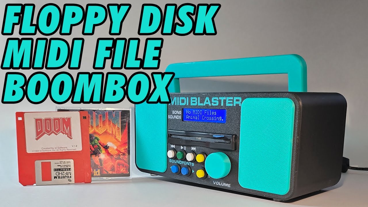 MIDI BLASTER: The Floppy Disk MIDI file Boombox