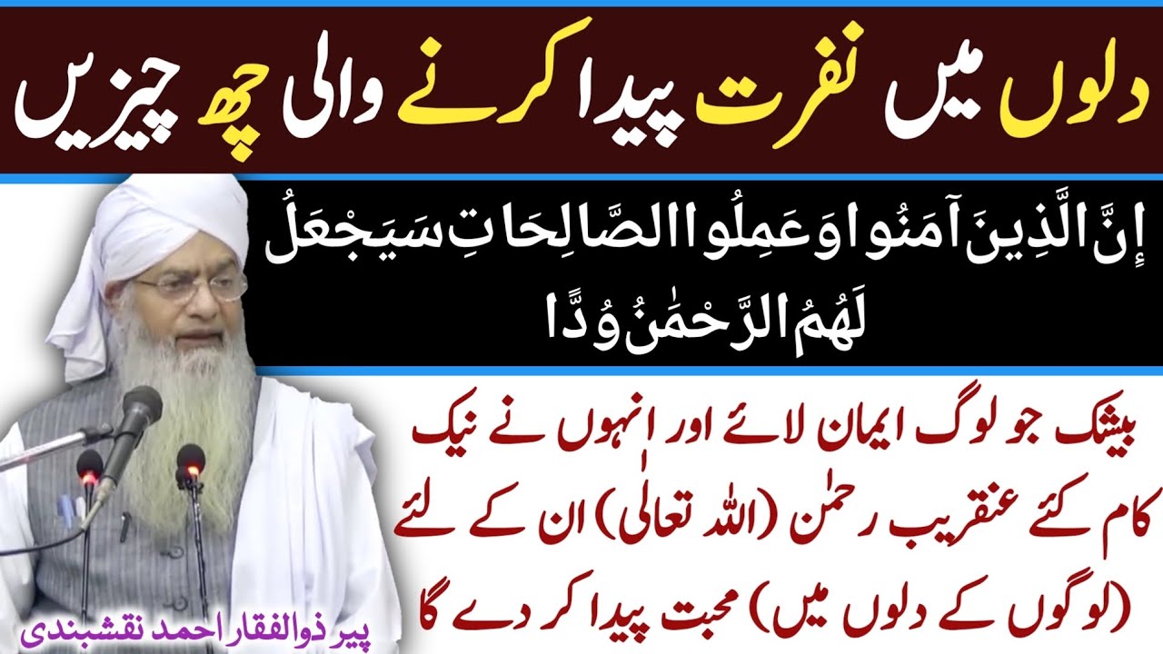 Dilon Main Nafrat Paida Karne Wali 6 Chizain ● دلوں میں نفرت ● Peer Zulfiqar Ahmad Naqshbandi