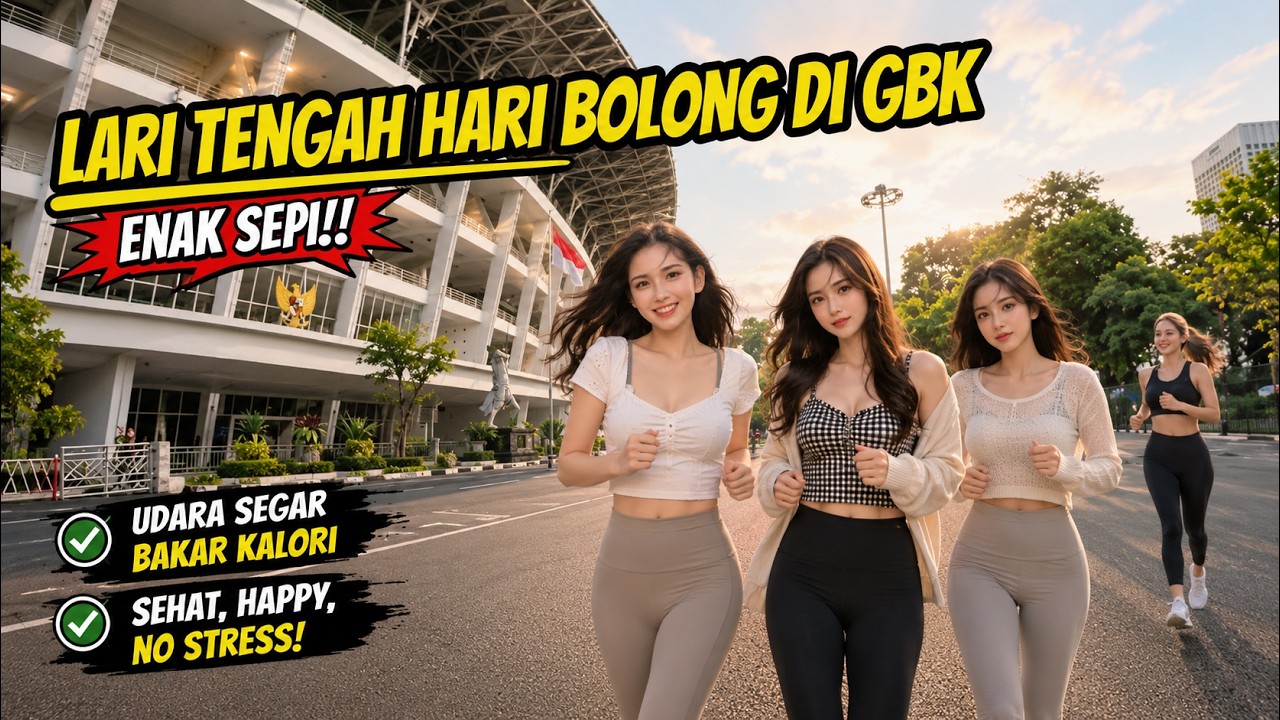 Jogging Santai Siang Hari, GBK Serasa Milik Sendiri 😌