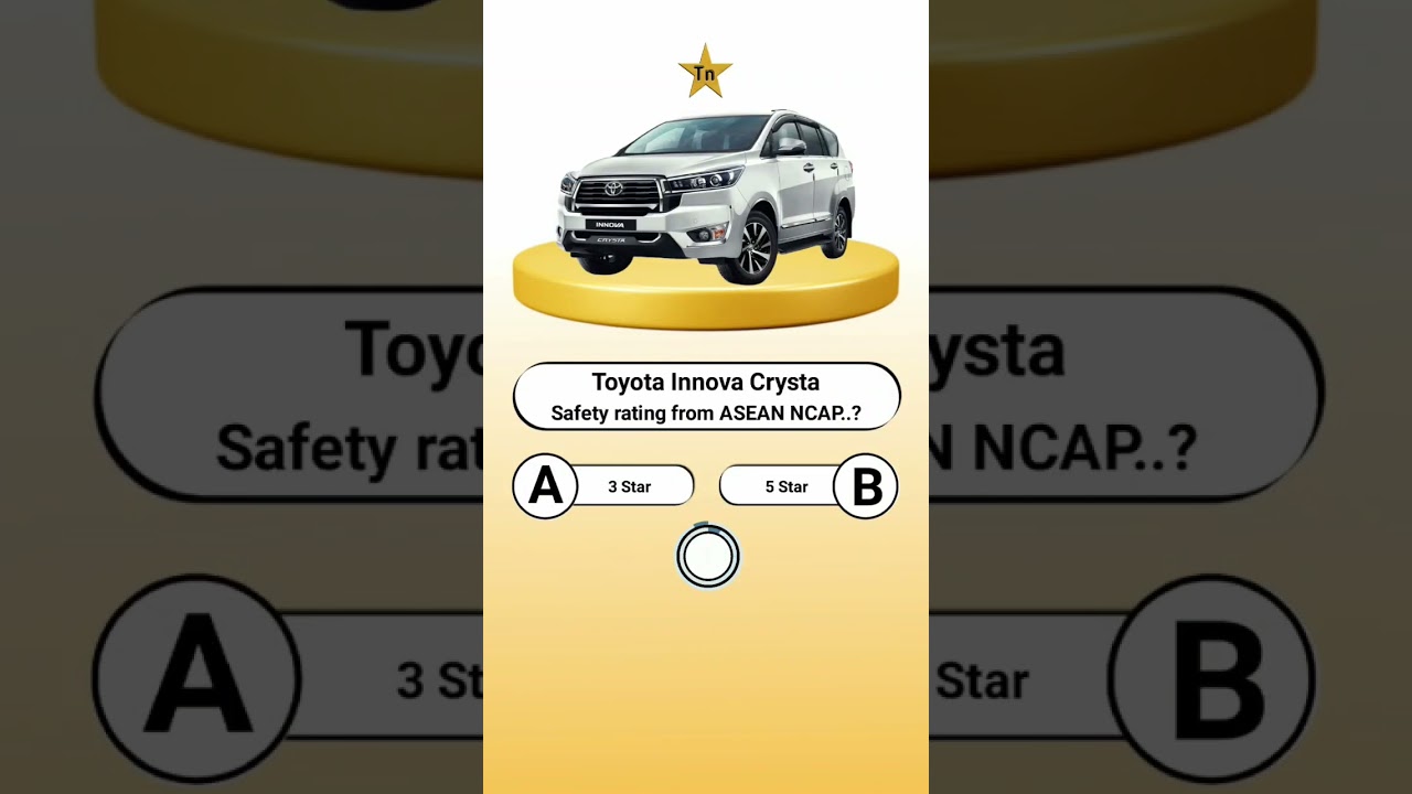 Toyota Innova Crysta safety rating from ASEAN NCAP..?#technnu