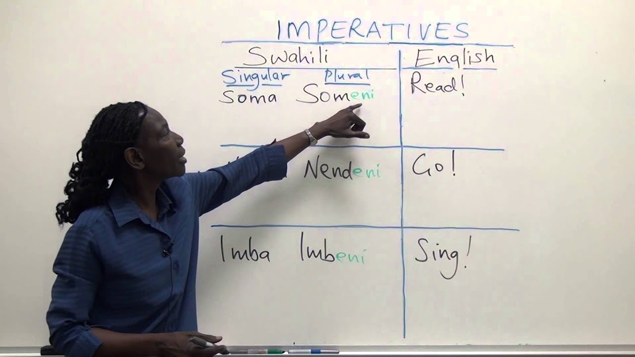 Swahili Grammar: Imperatives in Swahili