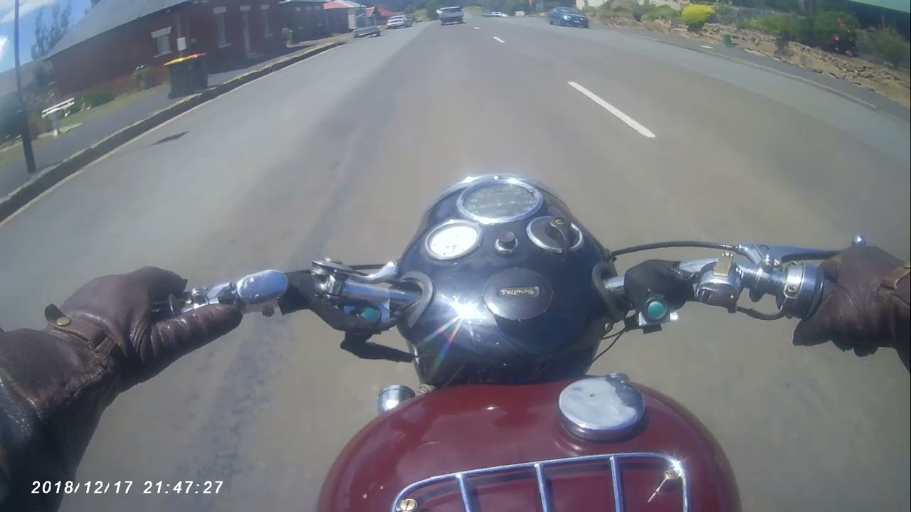Short ride around Oatlands Tasmania on my 1955 Triumph Speed Twin 500cc.