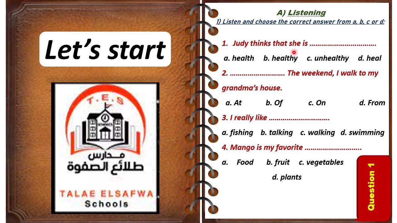 مراجعه هامة في اللغة الانجليزية للصف الرابع الابتدائي مع الأستاذة /أحلام فتحي