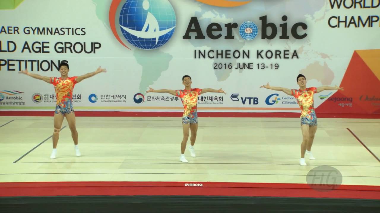 China 1 (CHN) - 2016 Aerobic Worlds, Incheon (KOR) - Qualifications Trio
