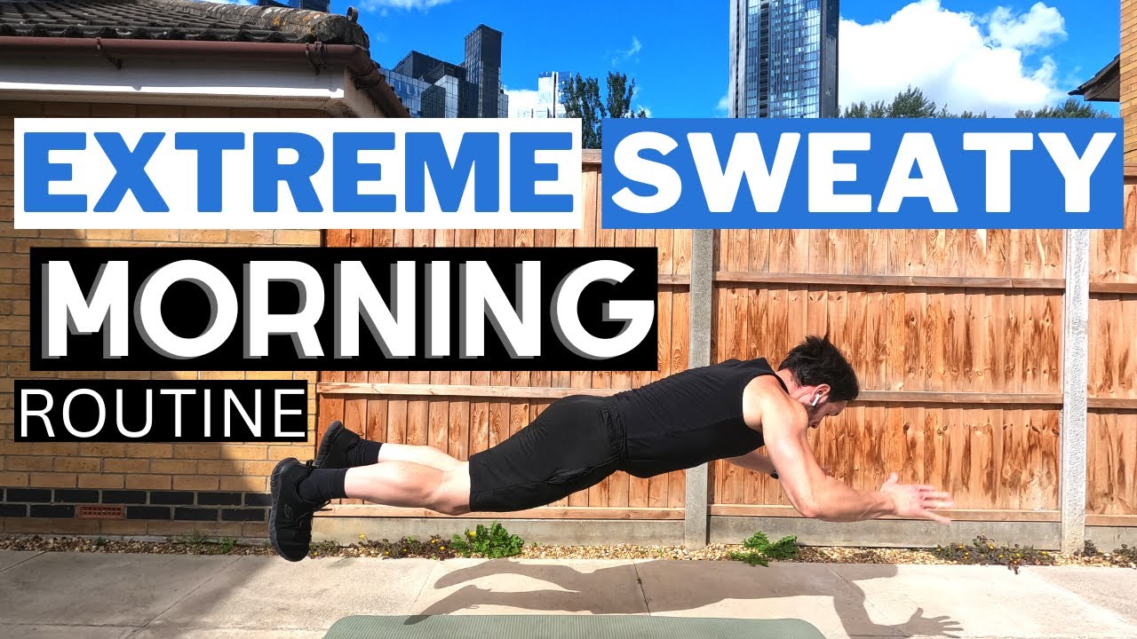 12 Minute Extreme Sweaty Morning Routine (No Equipment) Follow Along