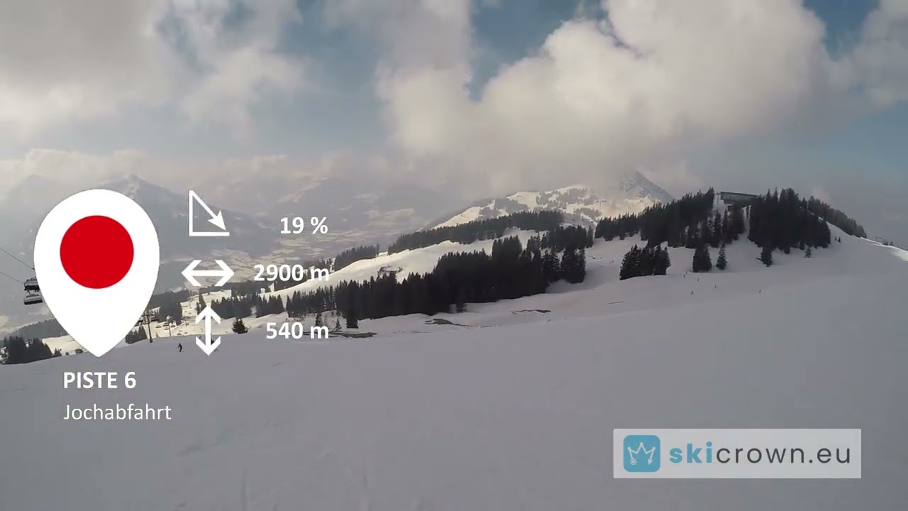 SkiWelt Wilder Kaiser Brixental Austria / ski run 6, short video 55