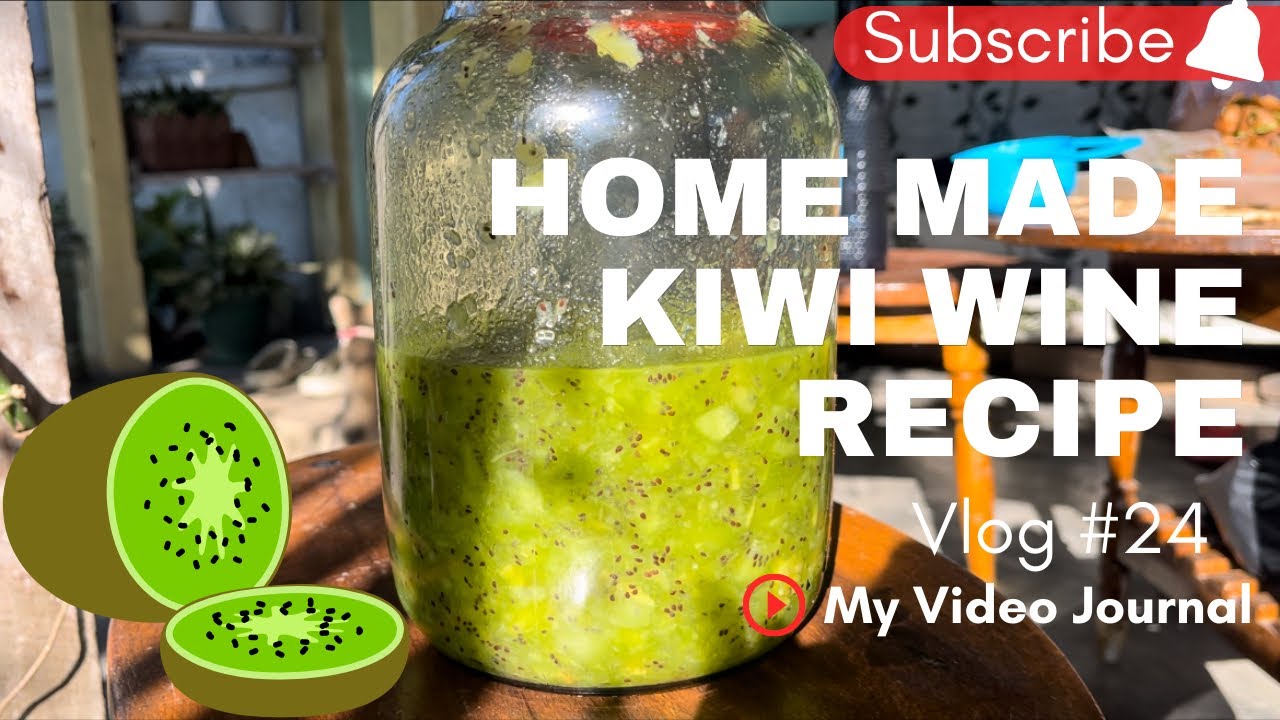 Making KIWI WINE at HOME 🥝 | my Mother’s reaction 😄 #kiwi #wine #myvideojournal  #viralvideo