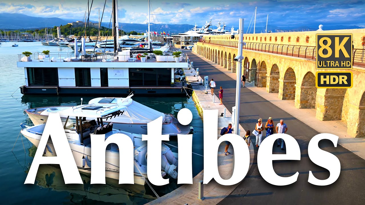 8K Ultra HDR - Antibes walking tour, August 30 2023, France