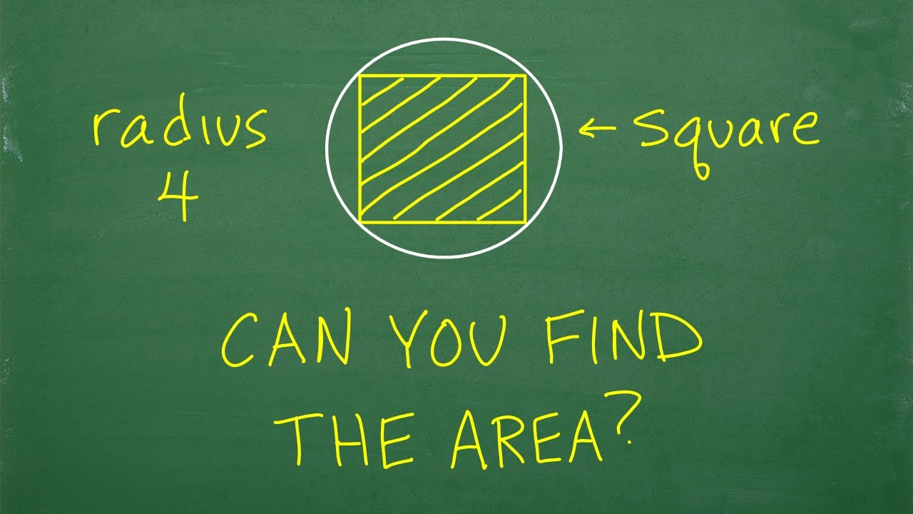 A square is inscribed in a circle with radius = 4, what is the area of the square?