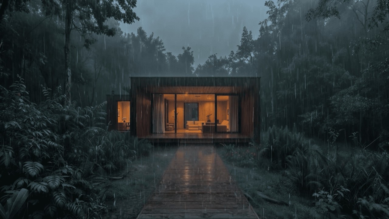 Cozy Rain in Forest Cabin 🌧️ ASMR Relaxation for Deep Sleep, Stress Relief & Peaceful Mind
