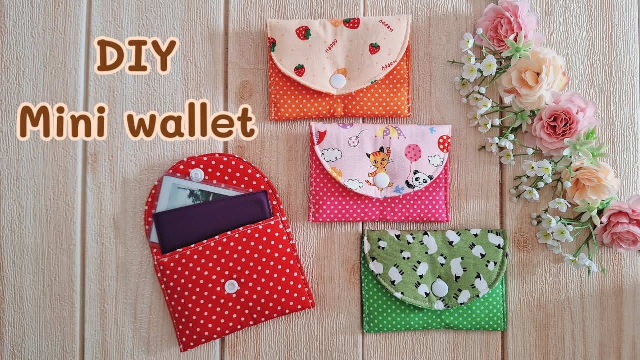 DIY Mini Wallet. How to sew mini wallet. Coin pouch. coin purse. sewing with nicha. sewing tutorial.