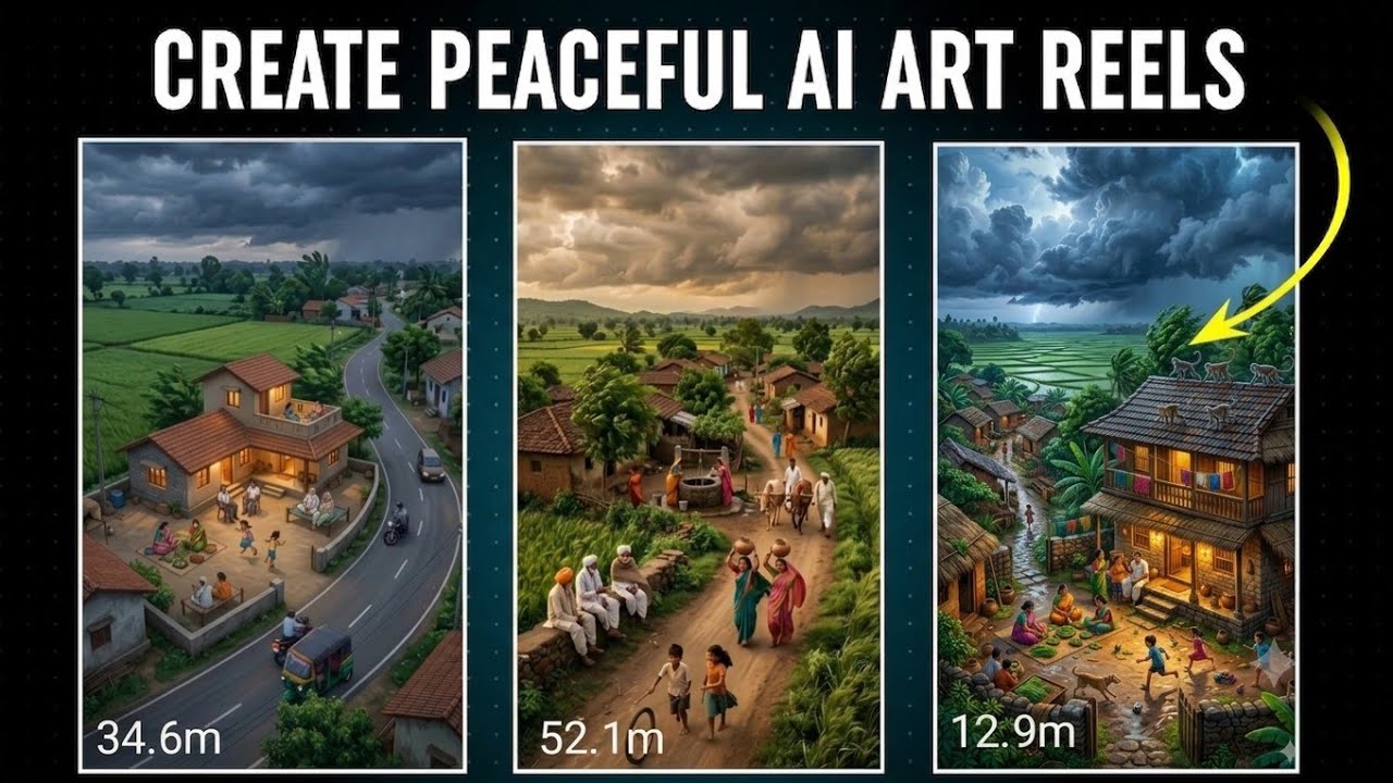Create Peaceful AI Art Reels Video FREE | How to Create Instagram Viral AI Art Reels Video 2026