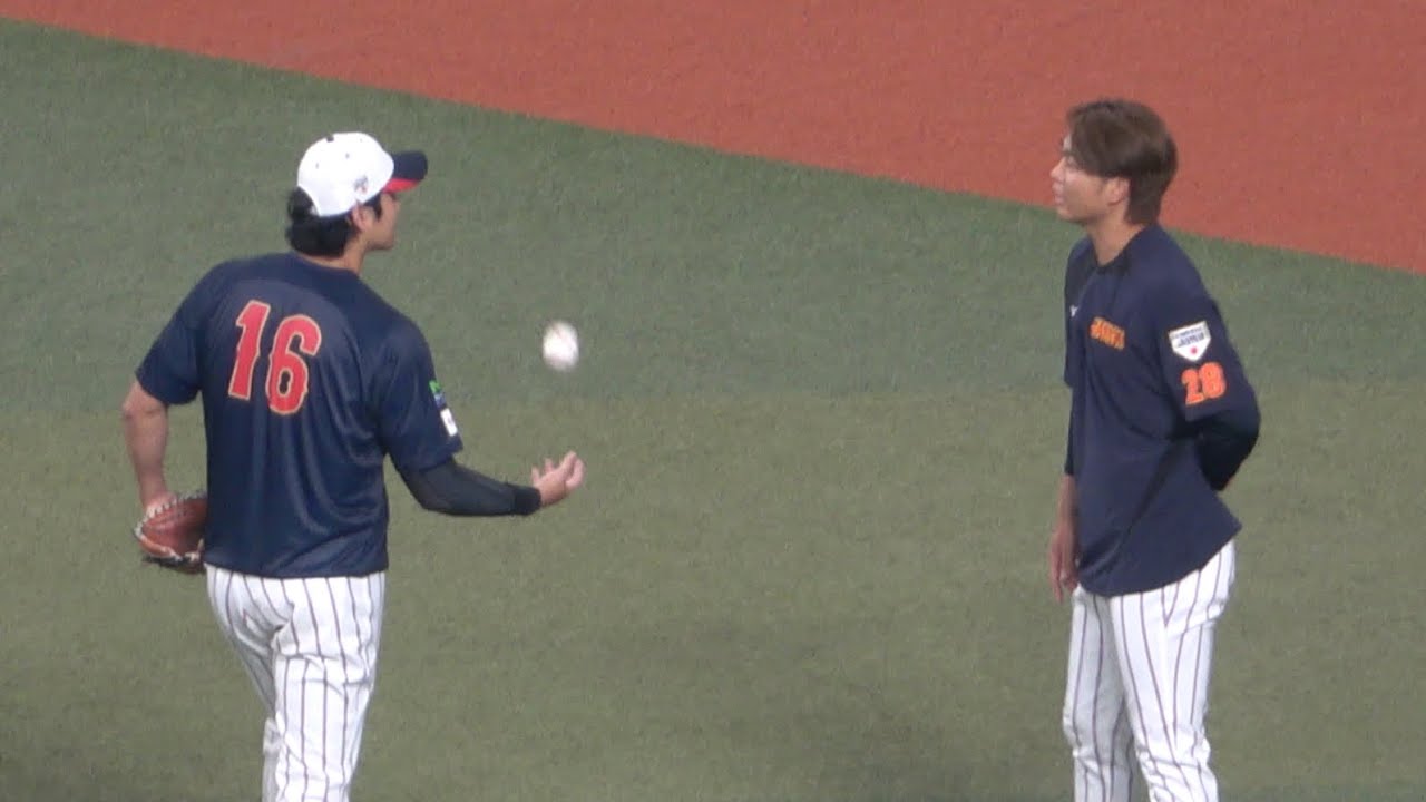 練習中の大谷翔平に積極的に話しかけに行く高橋宏斗！！スーパースターにも物怖じしない竜のエース！（2026/2/27）