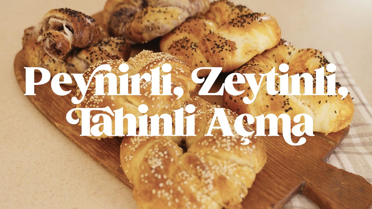 Peynirli, Zeytinli ve Tahinli Açma Tarifi | İçi Tel Tel Olan Pofidik Açma
