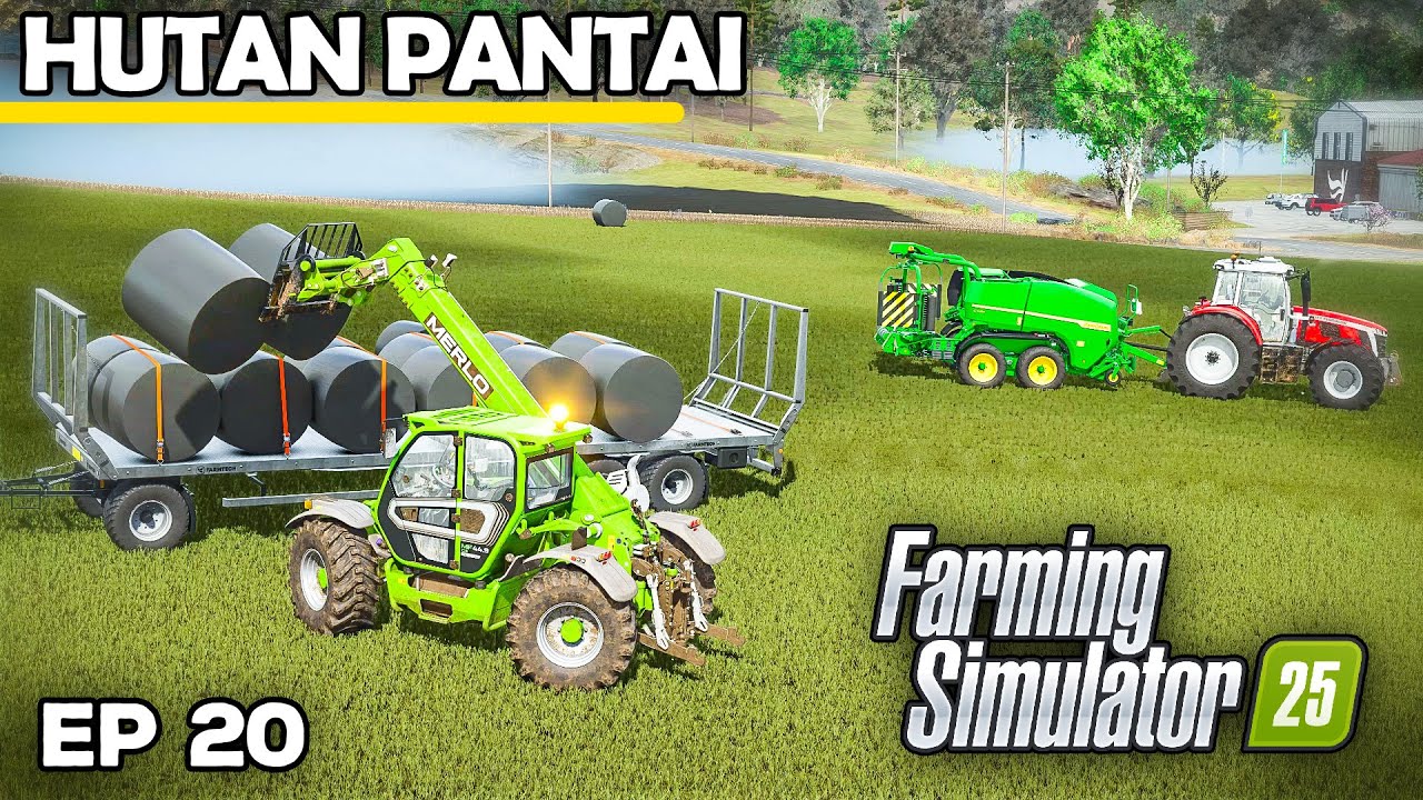 WE ARE MAKING BUFFALO WRAPPED SILAGE | Farming Simulator 25 - Hutan Pantai | Episode 20