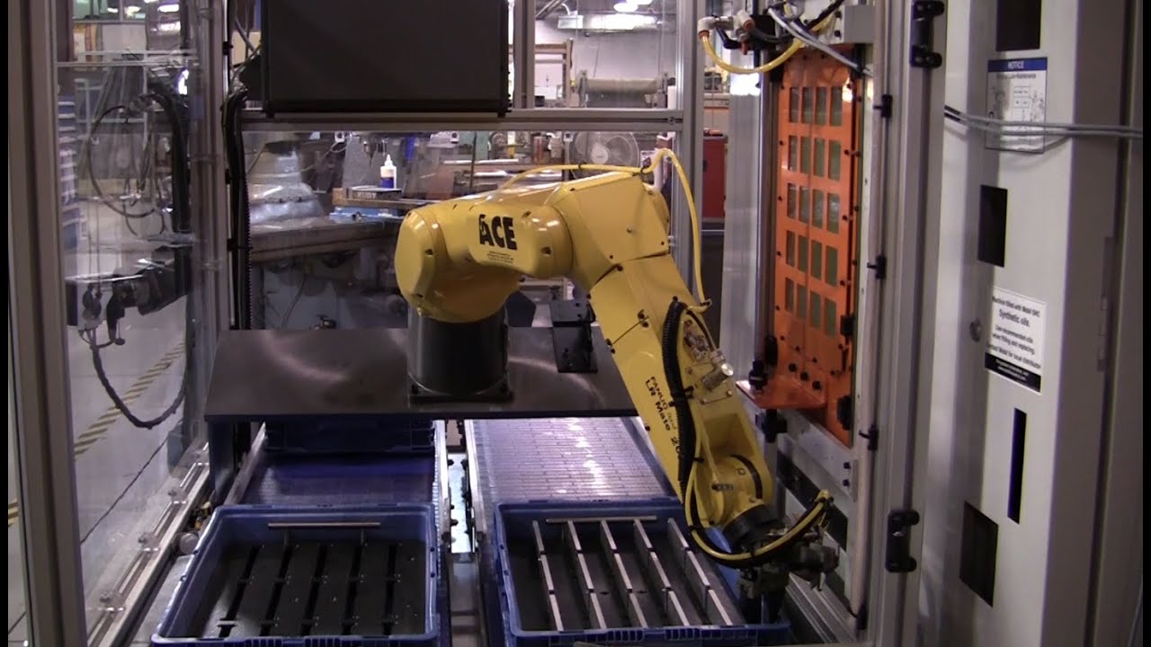 Compact Robotic Machine Tender with FANUC LR Mate Robot - Automated Cells & Equipment RMT Series