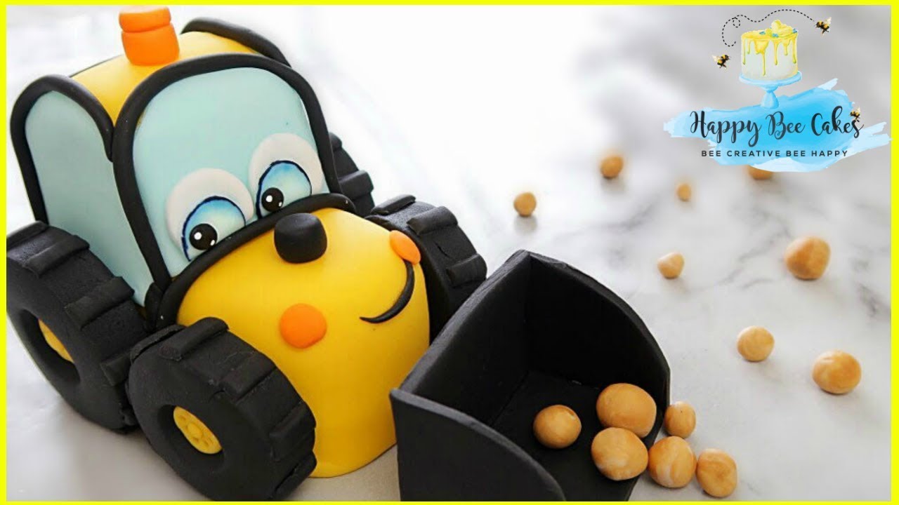 Digger cake topper tutorial | Construction cake