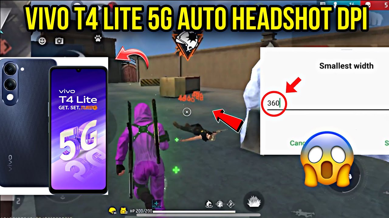 Vivo t4 lite 5g dpi setting free fire || best dpi for vivo t4 lite smartphone 