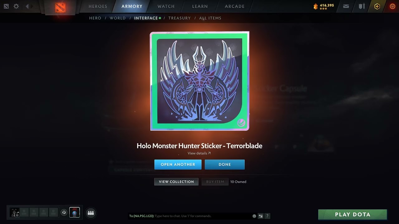 Did I Get any GOLD Drop? | Dota 2 x Monster Hunter Sticker Unboxing - part1