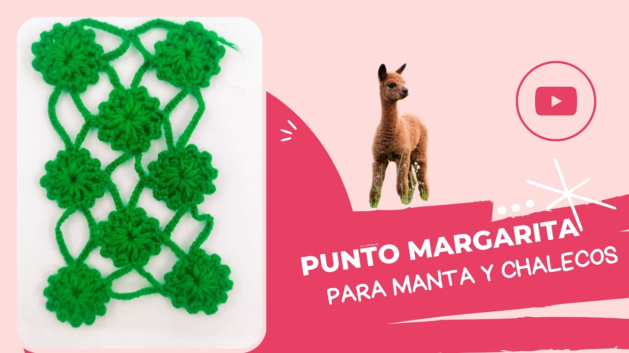 Punto margarita a crochet paso a paso