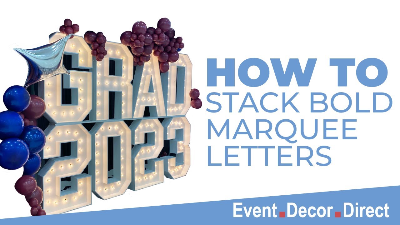 How to Stack Wood Marquee Bold Letters | Event Decor Direct Tutorial