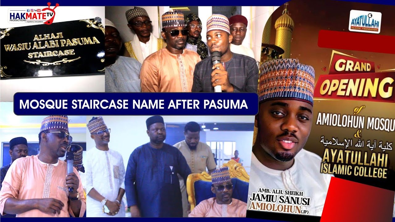 OGANLA PASUMA HONOURED WITH DOOR & STAIRCASE AT AMI OLOHUN NEW MOSQUE...