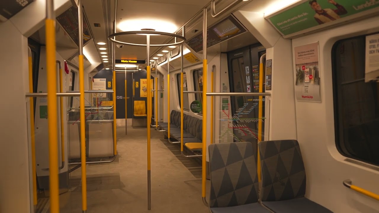 Sweden, Stockholm, subway ride from Skärholmen to Alby