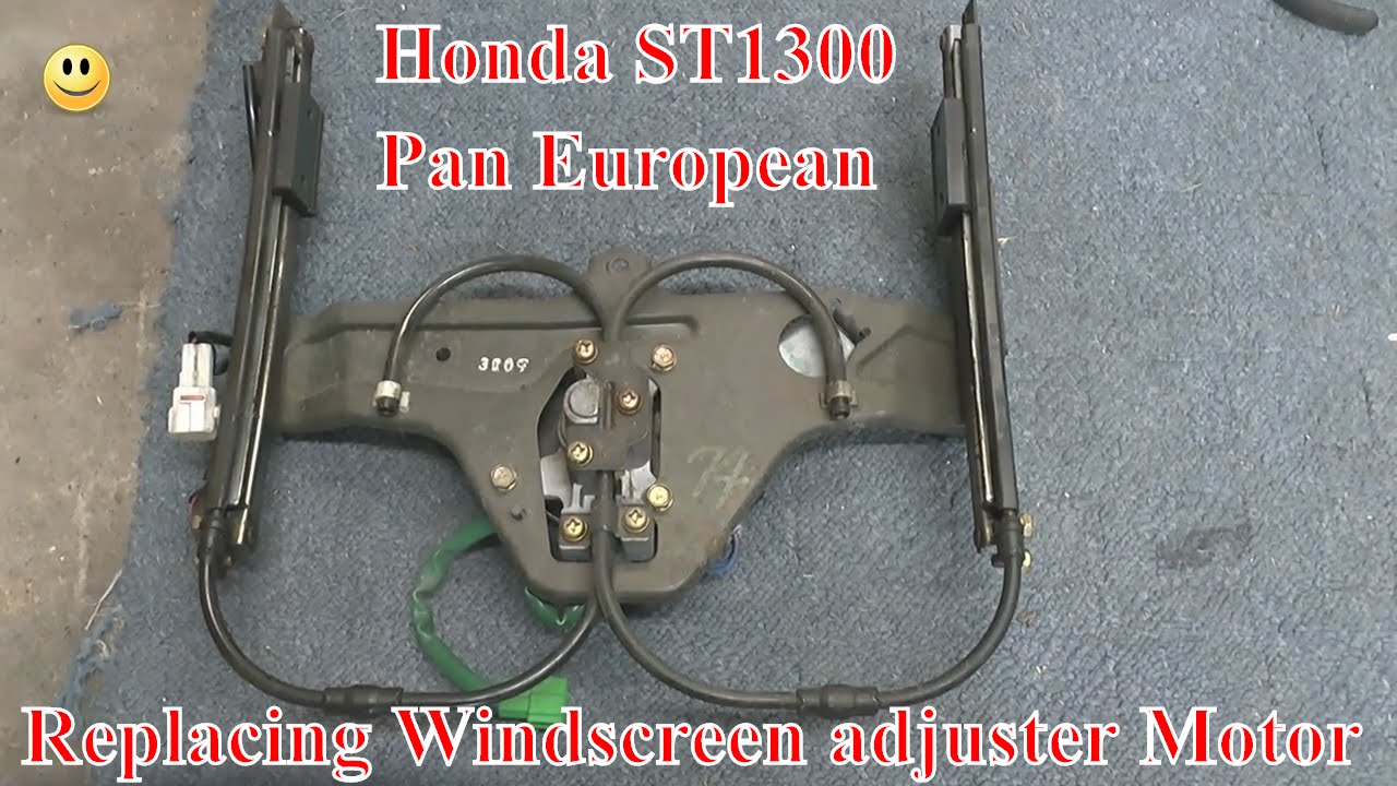 Honda ST1300 Pan European How to replace fit Windscreen adjuster motor mechanism